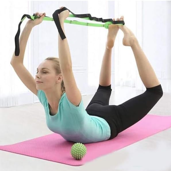 Non-Elastic Yoga Strap for Flexibility, Physical Therapy, Pilates & Home Workouts – Durable Polyester Stretch Band